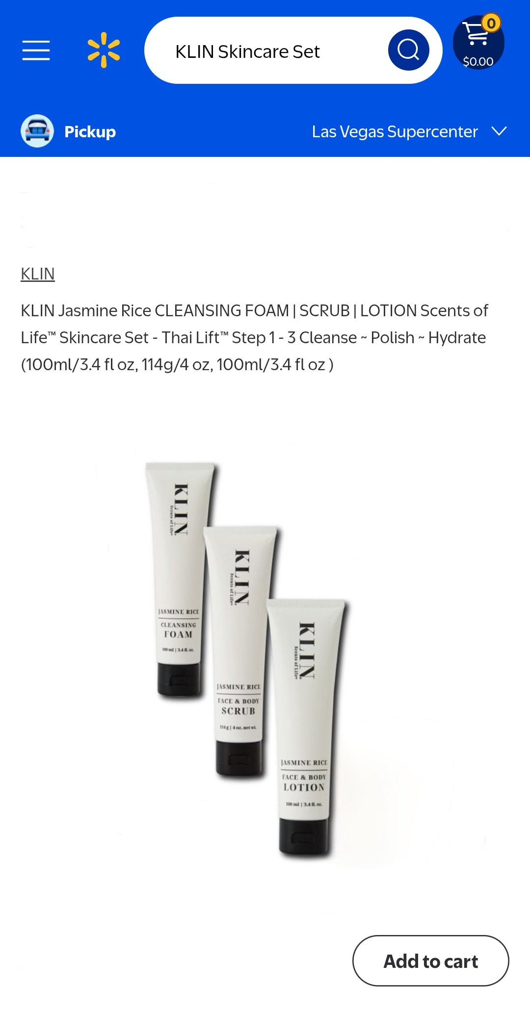 Walmart Rice Skincare Set